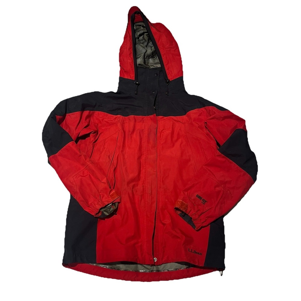 LL Bean OYN69 Red/black Goretex XCR Jacket + Yellow‎ Puffer Women's M